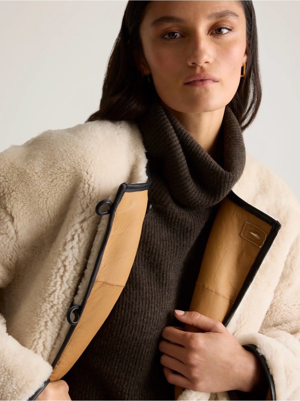 Quince 100% Shearling Duffle Jacket NWT Small - Picture 3 of 15